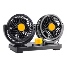 Ventilador Dual Doble Cabeza Carro Cigarrera Movim Ajustable