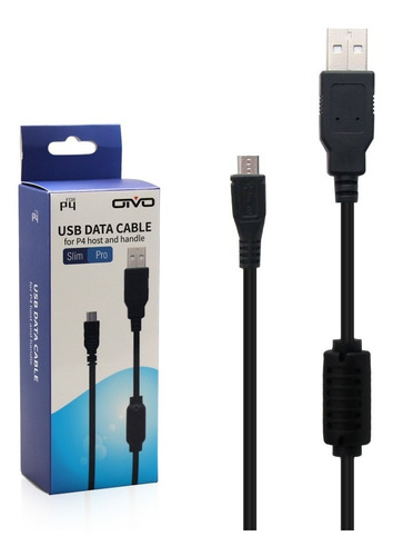 Cable De Carga Para Joystick Ps4 Con Filtro 1,8 Mts Usb Data