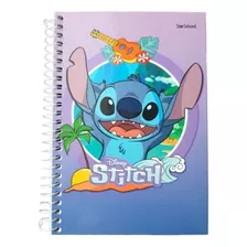 Caderno Escolar Lilo E Stitch 15 Matérias Jandaia Capa Dura