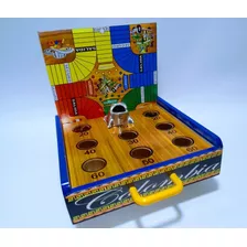 Juego Sapo Rana Portátil De Madera Con Parqués