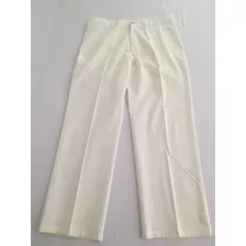 Pantalon Caballero Blanco Lino Fino 34x32