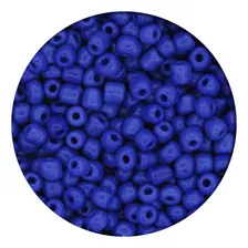 Miçanga Leitosa 6/0 4mm Para Guia De Proteção- 50g Cores Comprimento 4 Mm Cor Azul-royal