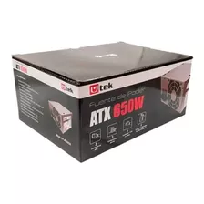 Fuente De Poder Utek Atx De 650w/ 20/24p / 2 Sata, Para Pc