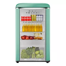 Frigobar Refrigerador Puerta Cristal Retro 95 L 3.3 Ft Mint Color Verde