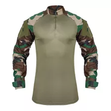 Combat Shirt Camisa Tática Militar Camuflada Preta Multicam