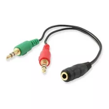 Cable Divisor De Audio Triestereo 2 Machos A 1 Hembra 3.5 Mm