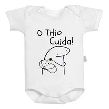 Body Baby Branco Roupinha De Bebê Flork Bentô O Titio Cuida!