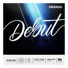 Encordoamento D'addario Debut D310 Violino 4/4 Medium Média