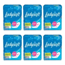 Ladysoft Normal Suave S/ Abas C/8 Absorvente (kit C/06)