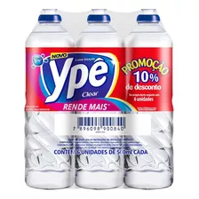 Ypê Kit Com 6 Detergentes Líquido Clear 500ml Rende Mais