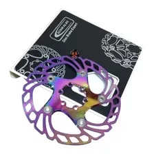 Disco Rotor 203 Mm Color Tornasol Rainbow Mtb + 6 Tornillos 