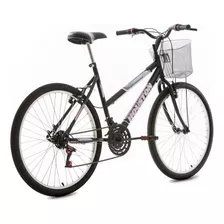 Bicicleta Foxer Maori Aro 26 Houston Aço 21 Marchas Preta