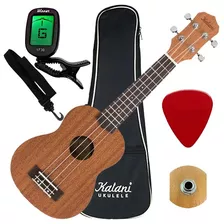 Ukulele Kalani Soprano 21' Kal220ss Tribe C/ Capa E Palhetas