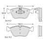 Balatas De Disco Traseras Bmw M Coupe Z3 1999-2000