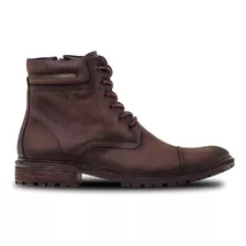 Bota Masculina Couro Marrom Cadarço Troy Fossil Brown