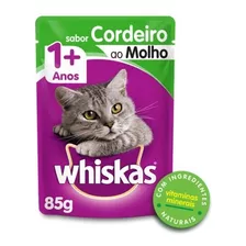 Sache Whiskas 1+ Adulto Cordeiro Ao Molho 85g Kit 20 Und