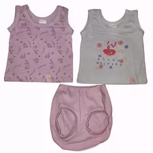 Conjunto Bebê Menina Roupa Para Bebe Verão Bicho Molhado