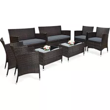 Excelente Juego De Muebles Para Exterior 8 Pcs Envio Gratis