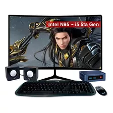 Pc Armada Completa Intel N95 8gb 128gb Monitor Curvo 24