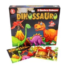 Kit Com 2 Jogo Quebra Cabeça Infantil Dinossauro 30 Peças