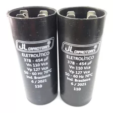 Kit 2 Capacitores Eletroliticos 378-454uf 110v Jl