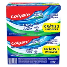 Pasta De Dentes Colgate Tripla Ação Menta Original Em Creme Sem Glúten Pacote X 15 2700 G