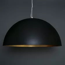 Lampara Moderno Led Aluminio Negro Dorado Campana Perfecta