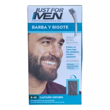 Kit Tintura Just For Men Barba Y Bigote Tono Castaño Oscuro X 28g