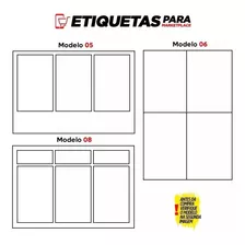 Etiqueta Adesiva Para Envios 250 Folhas Formato A4 7 Modelos