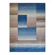 Tapete Polo Quadros Scarlatti 200x250cm 2,00x2,50m Azul