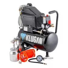  Compresor De Aire 24 Litros Klugan 2hp Con Kit