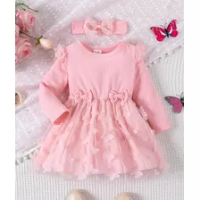 Vestido De Niña Con Mariposas