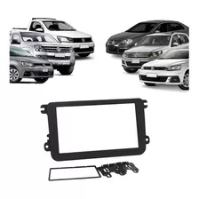 Moldura Do Painel 2 Din Tiguan 2009 A 2017 Preto Dvd Mp5