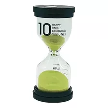 Ampulheta 10 Minutos Areia Verde Decoração Retro