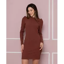 Vestido Rufles Com Manga Longa Princesa