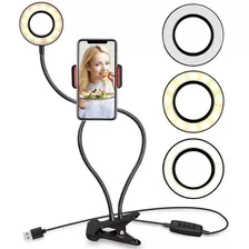 Luz Selfie Ring Light Clipe Anel Led Flash Celular Universal