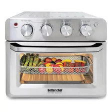 Horno Freidora De Aire Better Chef 20l Multifunciones Color Plateado