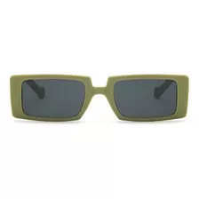 Gafas De Sol Retro Rectangulares 90s Chic (oliva)