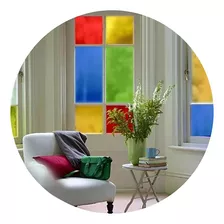 Vinilos Traslúcidos Para Vidrios Colores Lisos Y Vitraux