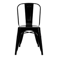 Silla Tolix Negro En Acero Para Comedor Marca Zeyrum Colombia