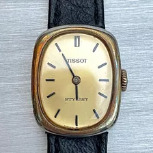 Reloj Tissot Stylist De Mujer 17 Joyas Caja Dorada Con Acero