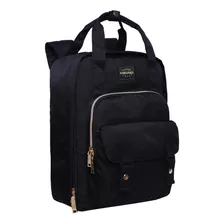 Mochila Mujer Alpha Negro Gold Head