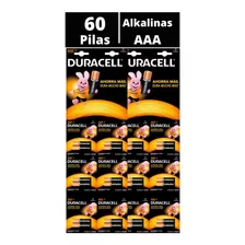 Pila Alkalina Duracell Aaa X 60 Unds. Baterias Triple A