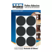 Tekbond Fieltro Adhesivo Negro Redondo 30mm X12u