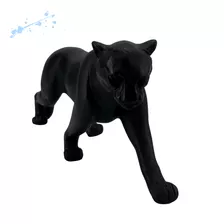 Pantera Negra Escultura Estatua Decoração Casa Leopardo Pq