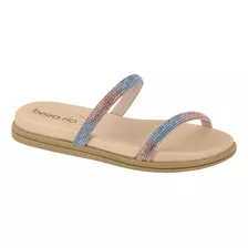 Chinelo Rasteira Beira Rio Papete Slide Strass Pedras 8488