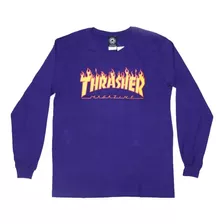 Camiseta Thrasher Manga Longa Flame Logo