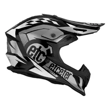 Capacete Motocross Trilha Fast Etceter Tamanho 56 58 60 62 Cor Cinza