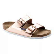 Sandalia Birkenstock Arizona Sfb Le Metallic Mujer Casual