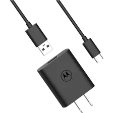 Cargador Motorola Turbo Power 20w Incluye Cable Tipo Usb A A Color Negro